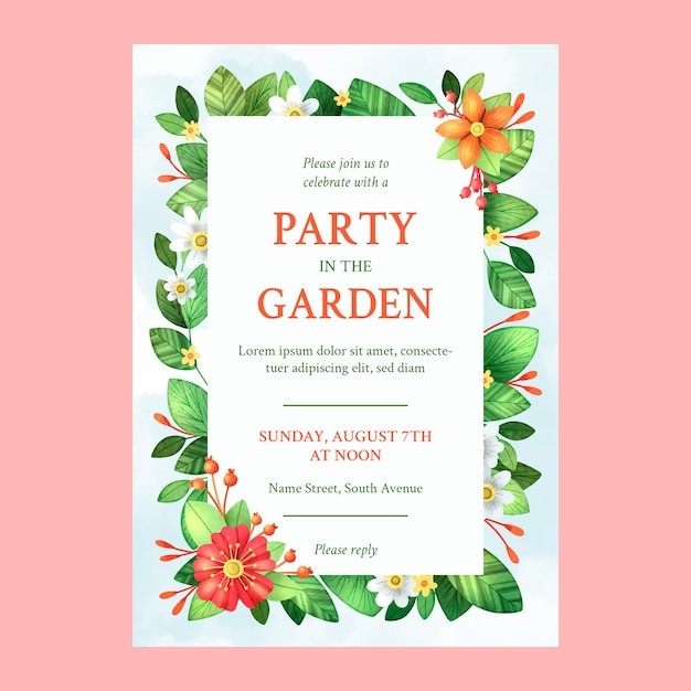 小清新植物花卉花店园艺植物园海报单页模板