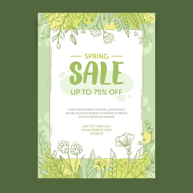 小清新植物花卉花店园艺植物园海报单页模板