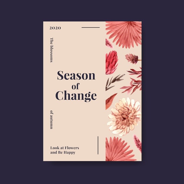 小清新植物花卉花店园艺植物园海报单页模板