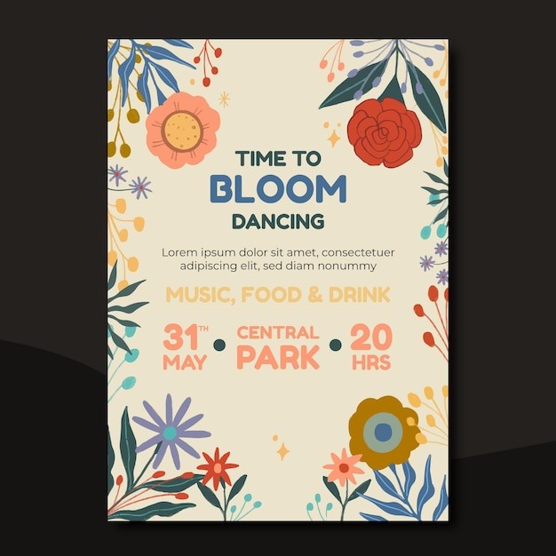 小清新植物花卉花店园艺植物园海报单页模板