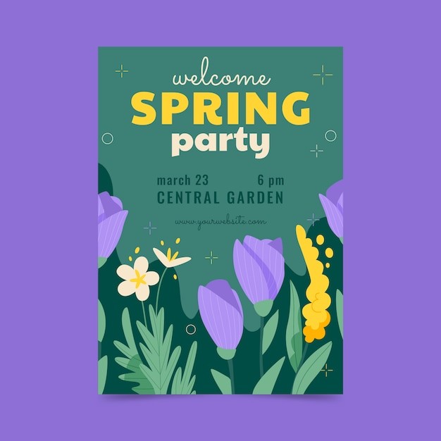 小清新植物花卉花店园艺植物园海报单页模板