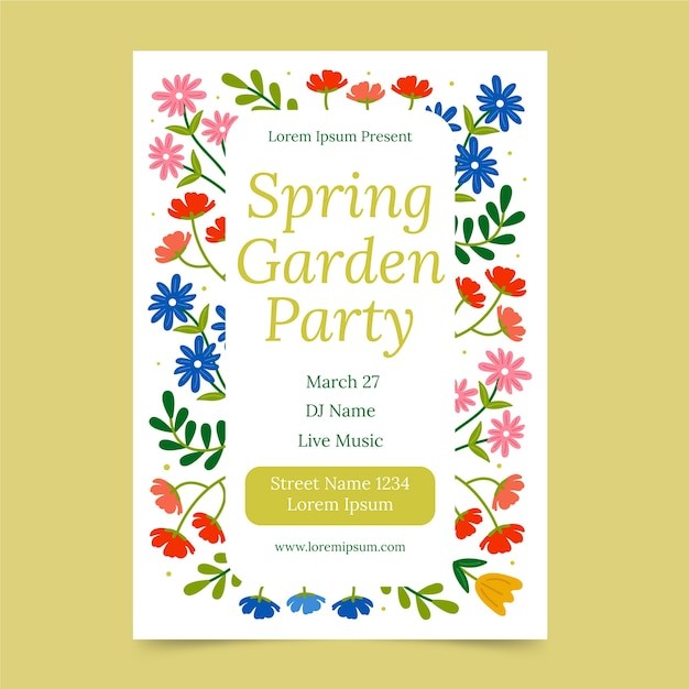 小清新植物花卉花店园艺植物园海报单页模板