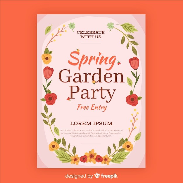 小清新植物花卉花店园艺植物园海报单页模板