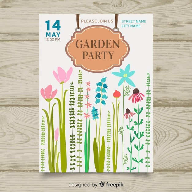 小清新植物花卉花店园艺植物园海报单页模板