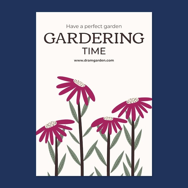 小清新植物花卉花店园艺植物园海报单页模板