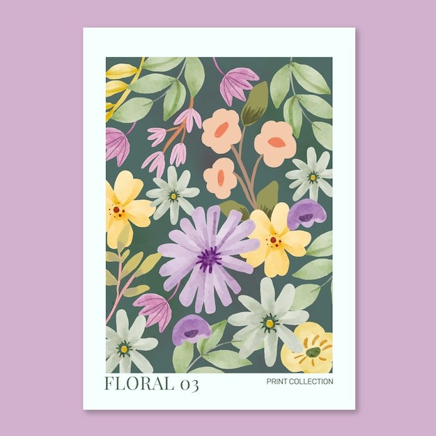 小清新植物花卉花店园艺植物园海报单页模板