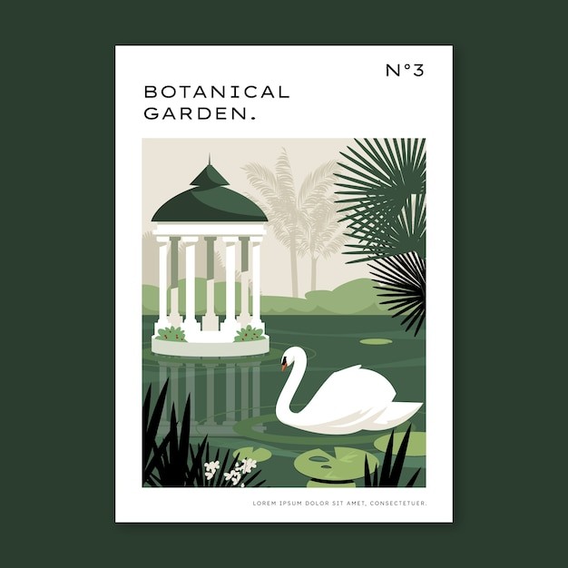 小清新植物花卉花店园艺植物园海报单页模板