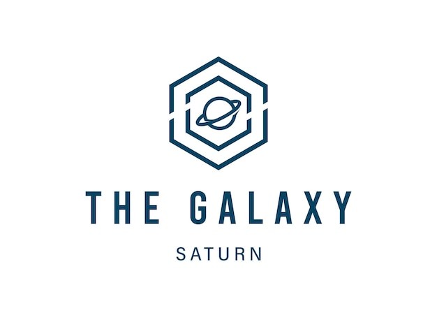 星球星环六边形标志logo