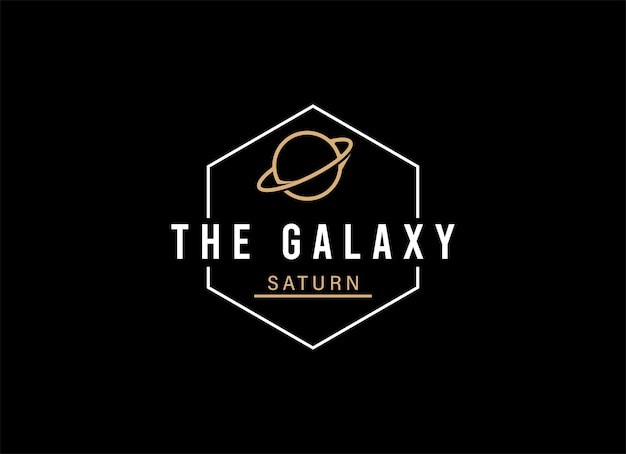 星球星环六边形标志logo