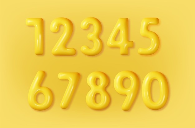 3d立体数字元素效果