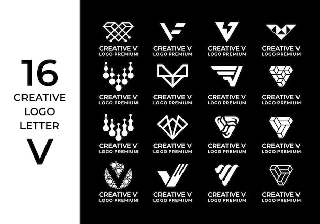 字母v创意图标