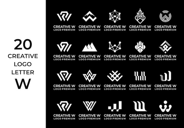 字母w创意图标