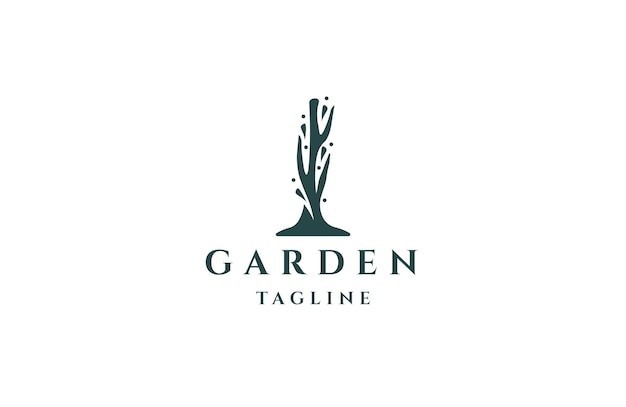 树木树干标志logo