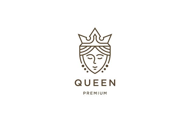 皇后女人头像皇冠标志logo