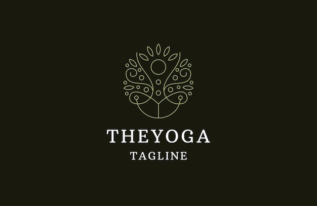 花朵瑜伽标志logo