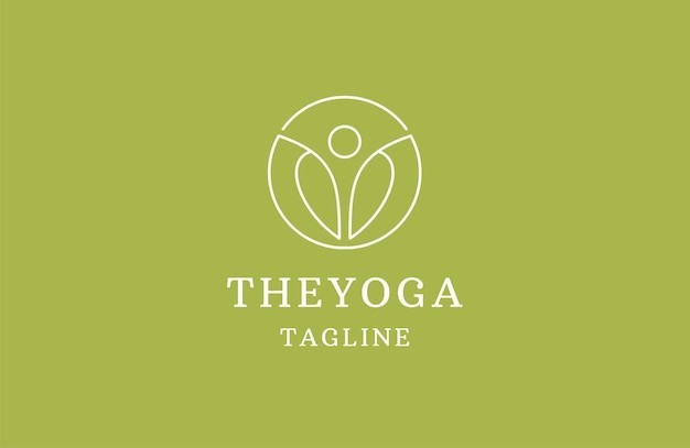 瑜伽线条标志logo