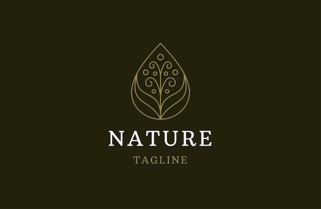 叶子瑜伽线条标志logo