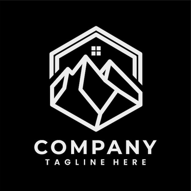 山峰房子标志logo