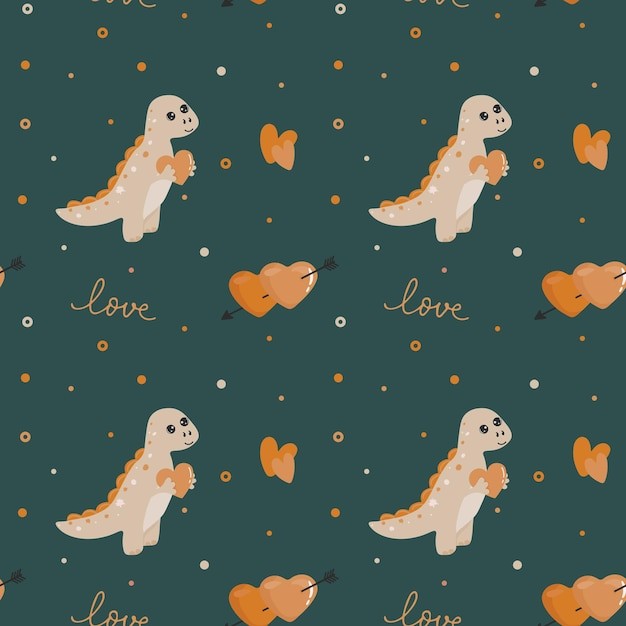 小恐龙无缝花纹