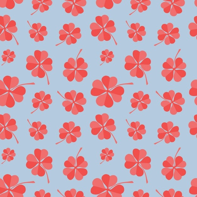 四叶草无缝花纹