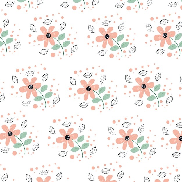 花卉植物无缝花纹