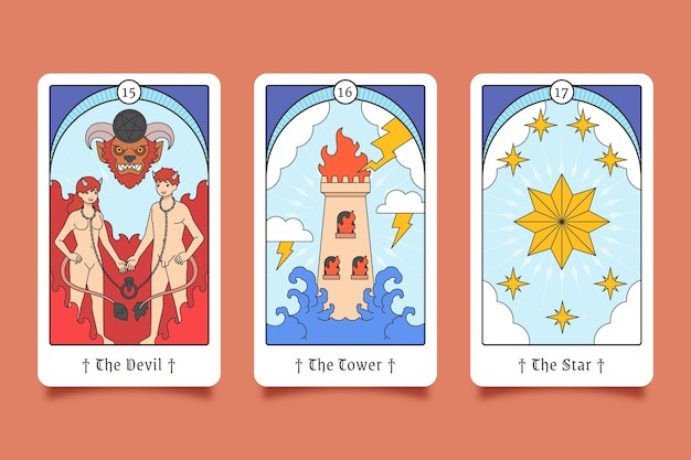 手绘塔罗牌插画