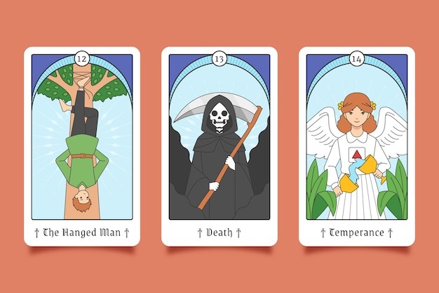 手绘塔罗牌插画