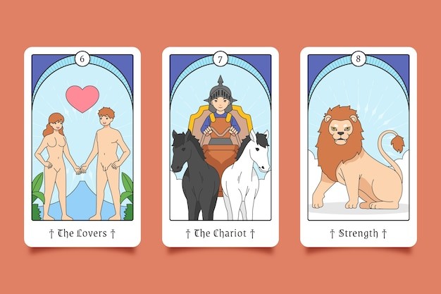 手绘塔罗牌插画