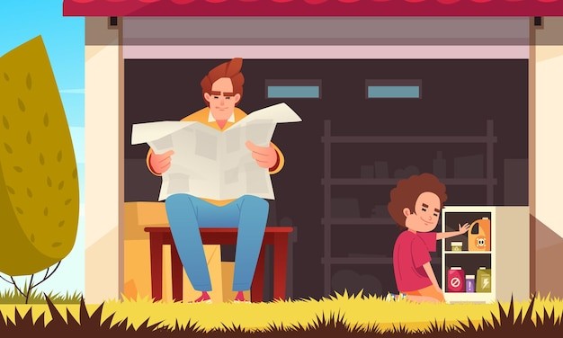 儿童接触危险品插画