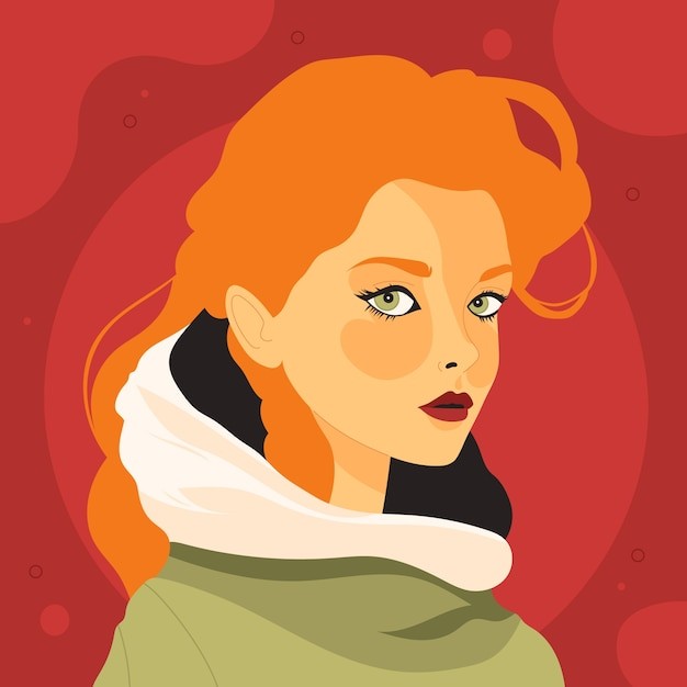 水彩民族风格女人插画