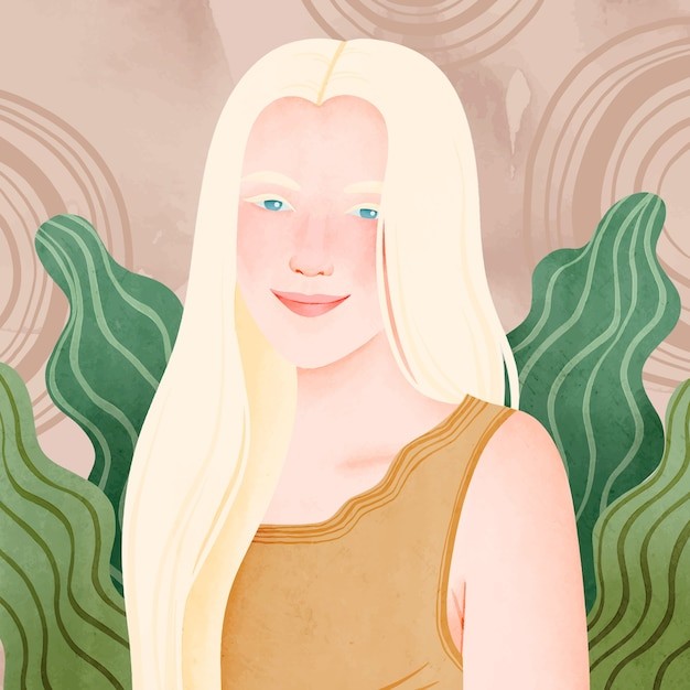 水彩民族风格女人插画