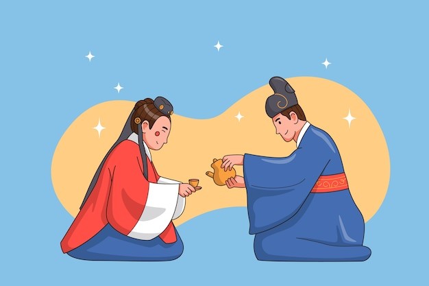 韩国人传统插画