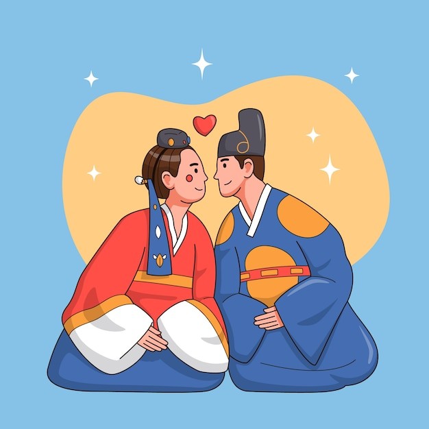 韩国人传统插画