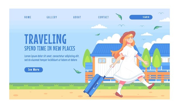 旅行春游设计模板