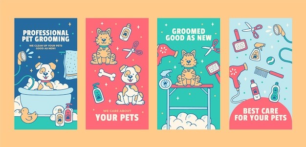 宠物店宠物美容洗澡设计模板