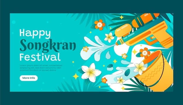 泼水节横幅banner模板