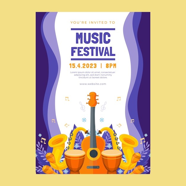 音乐节海报邀请函模板