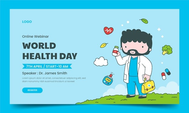 世界卫生日网页banner模板