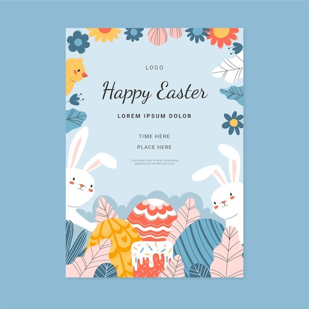 复活节活动海报模板