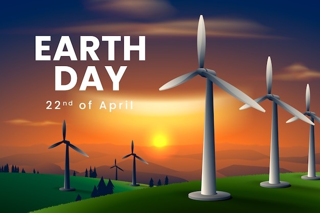 世界地球日活动背景板