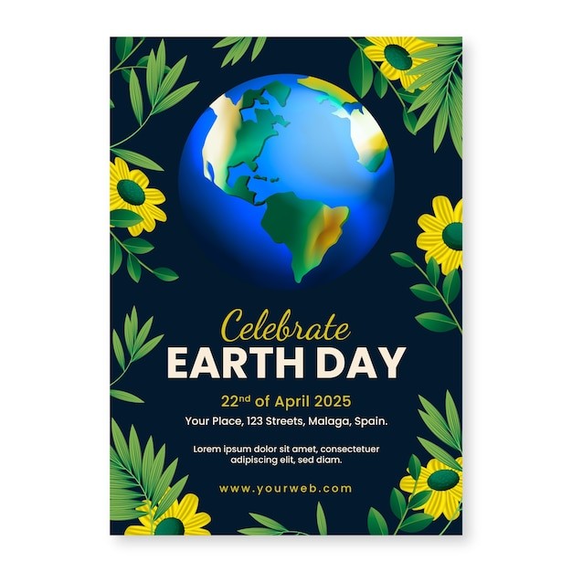 世界地球日海报模板