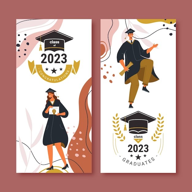 大学生毕业季海报展架模板