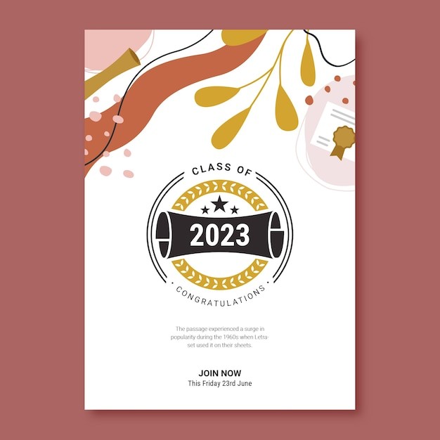 大学生毕业季海报模板