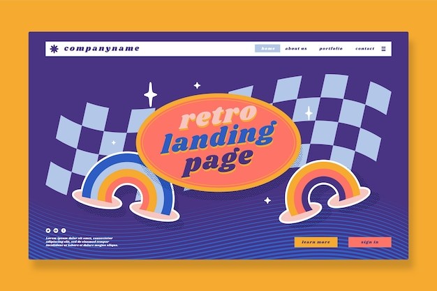 手绘美式复古网页banner横幅广告模板