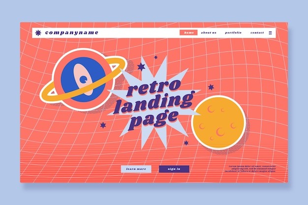 手绘美式复古网页banner横幅广告模板