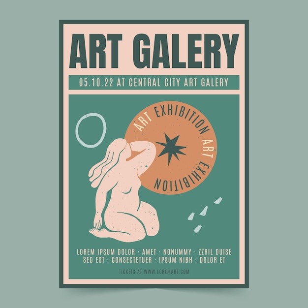 艺术柔和色调排版海报广告模板