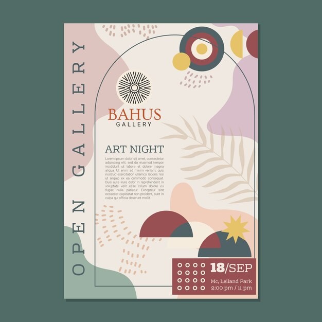 艺术柔和色调排版海报广告模板