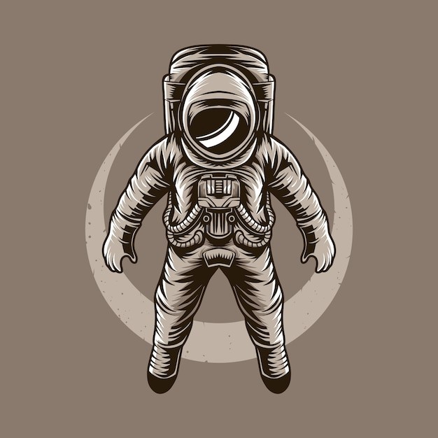 宇航员太空人插画