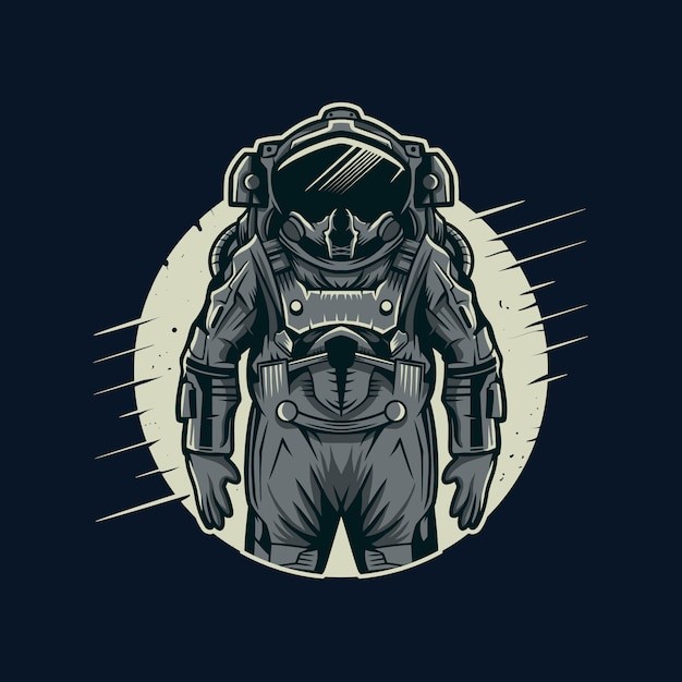 宇航员太空人插画