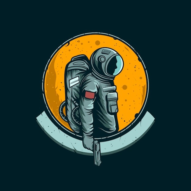 宇航员太空人插画